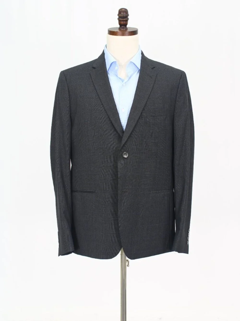 Barneys New York 44R 39x31 Gray Full Suit 2-Button Check R950